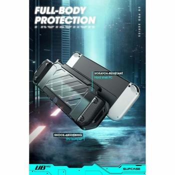SUPCASE UB Pro Robuste Luxus Schutzhülle für Nintendo Switch OLED Frost schwarz, transparent